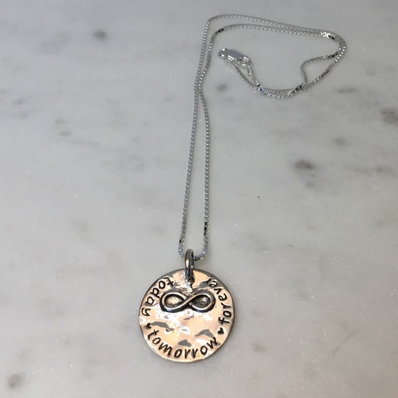 Sterling “Today Tomorrow Forever” 
Necklace - Picture 10 of 16